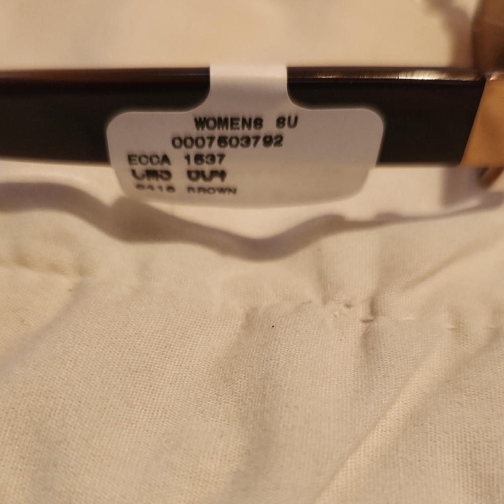 Women's Brown Rectangular Sunglasses with Gold Ac… - image 3